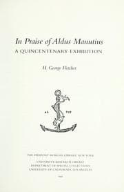 Tapa de In praise of Aldus Manutius
