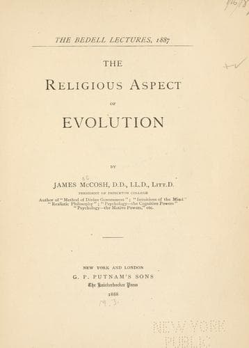 Tapa de The religious aspect of Evolution
