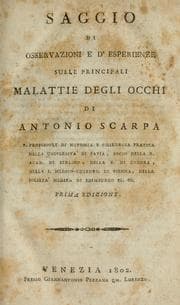 Tapa de Saggio di osservazioni e d'esperienze sulle principali malattie degli occhi