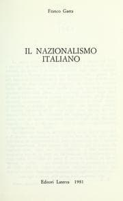 Tapa de Il nazionalismo italiano