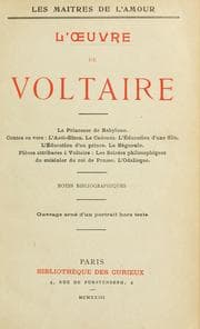Tapa de L' œuvre de Voltaire