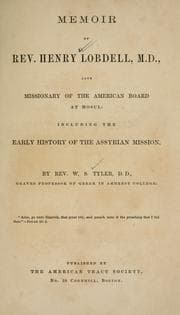 Tapa de Memoir of Rev. Henry Lobdell, M.D