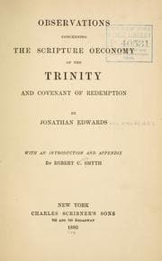 Tapa de Observations concerning the Scripture oeconomy of the Trinity and covenant of redemption