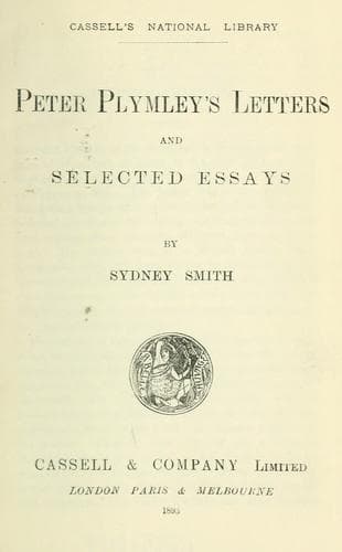 Tapa de Peter Plymley's letters