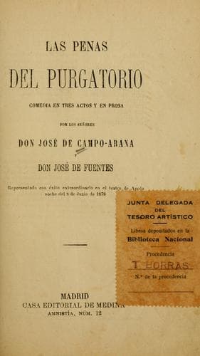 Tapa de Las penas del purgatorio
