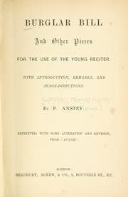 Tapa de Burglar Bill, and other pieces for the use of the young reciter
