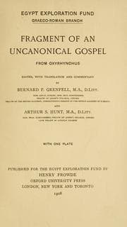 Tapa de Fragment of an uncanonical Gospel from Oxyrhynchus