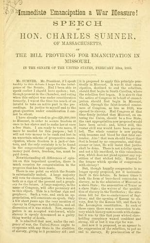 Tapa de Immediate emancipation a war measure!