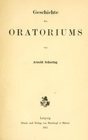 Tapa de Geschichte des Oratoriums