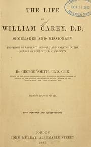 Tapa de The life of William Carey, D.D