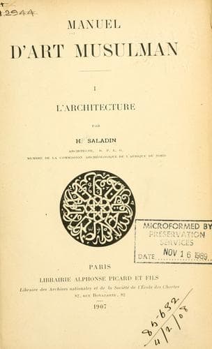 Tapa de Manuel d'art musulman