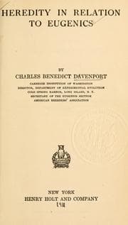 Tapa de Heredity in relation to eugenics