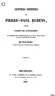 Tapa de Lettres inédites de Pierre-Paul Rubens