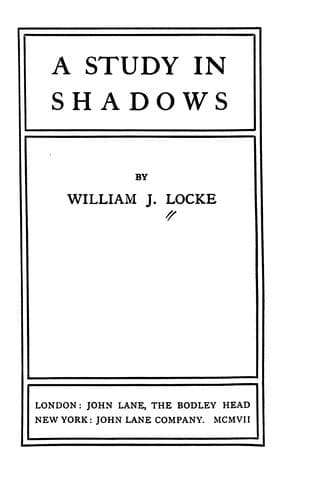 Tapa de A study in shadows