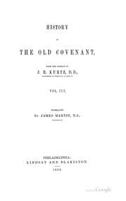 Tapa de History of the Old Covenant