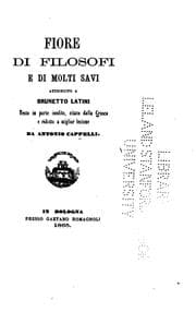 Tapa de Fiore di filosofi e di molti savi, attribuito a Brunetto Latini