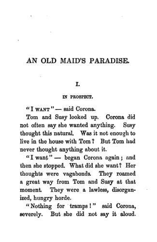 Tapa de An old maid's paradise