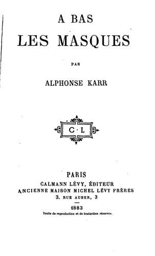 Tapa de À bas les masques