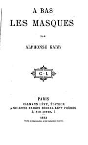 Tapa de À bas les masques