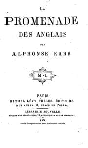 Tapa de La promenade des Anglais