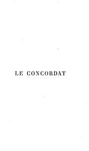 Tapa de Le concordat