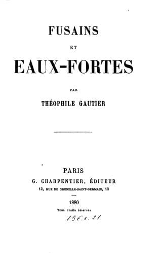 Tapa de Fusains et eaux-fortes