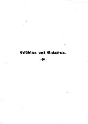 Tapa de Gefühltes und gedachtes (1838-1888)