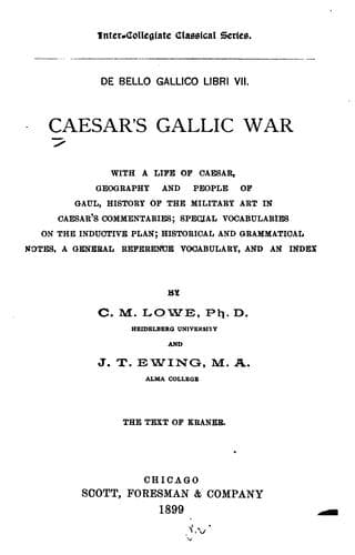 Tapa de De bello gallico libri VII