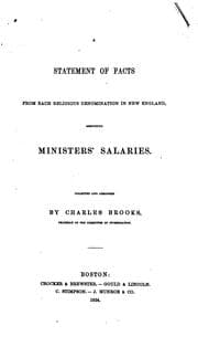 Tapa de A Statement of Facts from Each Religious Denomination in New England, Respecting Ministers Salaries
