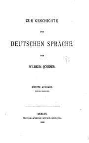 Tapa de Zur Geschichte der deutschen Sprache