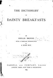 Tapa de The dictionary of dainty breakfasts