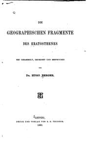 Tapa de Die geographischen Fragmente des Eratosthenes