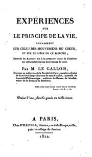 Tapa de Expériences sur le principe de la vie