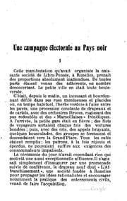 Tapa de Une campagne électorale au pays noir