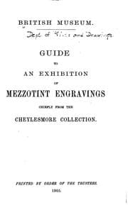Tapa de Guide to an exhibition of mezzotint engravings, chiefly from the Cheylesmore Collection