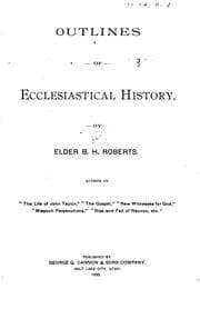 Tapa de Outlines of ecclesiastical history