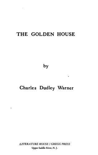 Tapa de The Golden House
