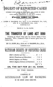 Tapa de A digest of Australasian mining cases