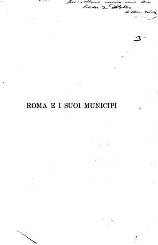 Tapa de Roma e i suoi municipi