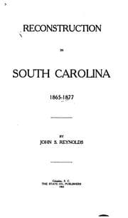 Tapa de Reconstruction in South Carolina, 1865-1877