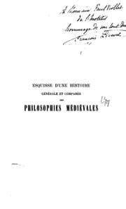 Tapa de Esquisse d'une histoire générale et comparée des philosophies médiévales