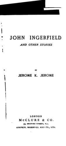 Tapa de John Ingerfield, and Other Stories