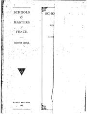 Tapa de Schools and masters of fence