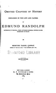 Tapa de Omitted chapters of history disclosed in the life and papers of Edmund Randolph