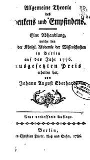 Tapa de Allgemeine Theorie des Denkens und Empfindens