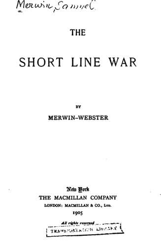 Tapa de The short line war
