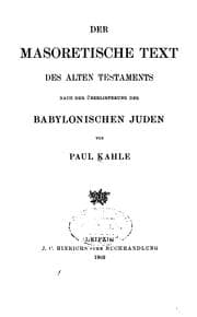 Tapa de Der masoretische Text des Alten Testaments, nach der Überlieferung der babylonischen Juden