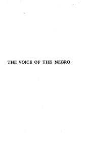 Tapa de The voice of the Negro, 1919