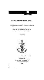 Tapa de Sir Thomas Browne's works, including his life and correspondence
