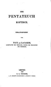 Tapa de Der Pentateuch koptisch